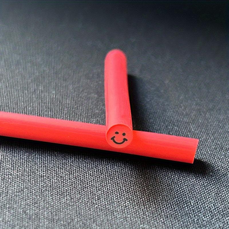 10 Pcs 5mm Smiling Face Polymer Clay Cane for Slime Lip Gloss Resin Nail Art