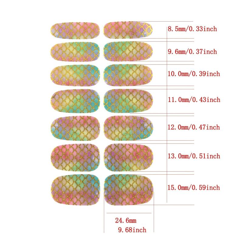 Glitter Nail Polish Strips Adhesive Stickers Full Nail Wraps