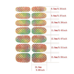 Glitter Nail Polish Strips Adhesive Stickers Full Nail Wraps