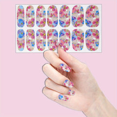 Glitter Nail Polish Strips Adhesive Stickers Full Nail Wraps