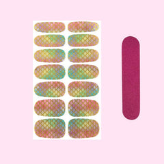 Glitter Nail Polish Strips Adhesive Stickers Full Nail Wraps