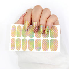 Glitter Nail Polish Strips Adhesive Stickers Full Nail Wraps