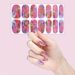 Glitter Nail Polish Strips Adhesive Stickers Full Nail Wraps