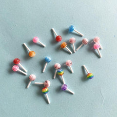 Colorful 3D Acrylic Lollipop Candy Nail Art Charms
