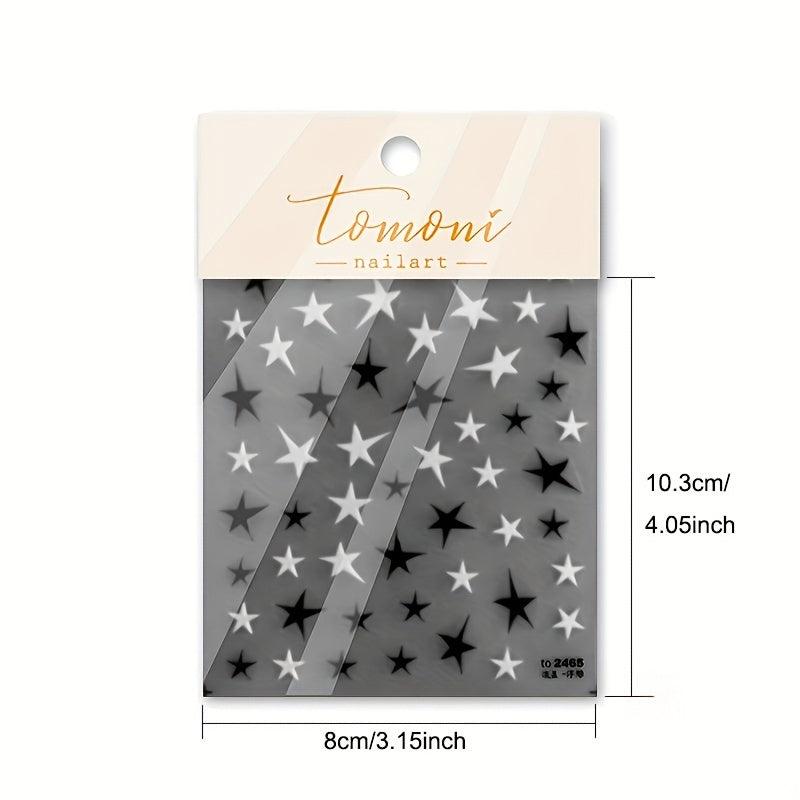 5D Laser Star Art Sticker Holographic Nail Decals