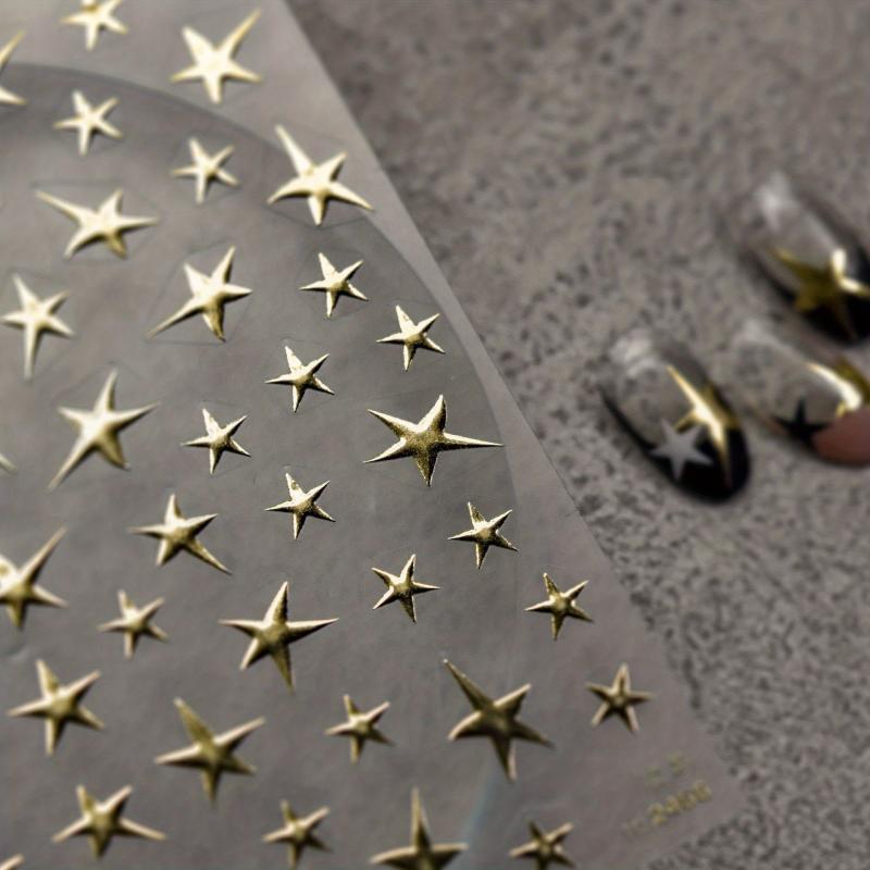 5D Laser Star Art Sticker Holographic Nail Decals