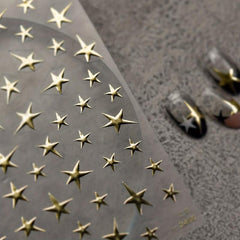 5D Laser Star Art Sticker Holographic Nail Decals
