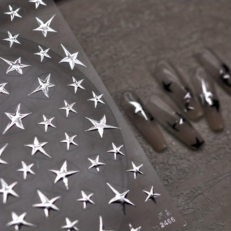 5D Laser Star Art Sticker Holographic Nail Decals