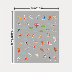 Bohemian Art Holographic Nail Stickers Plastic Embossed Decals
