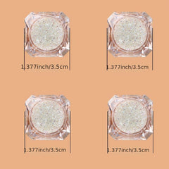 4 Bottle Micro Pixie Beads Gravel Nail Crystals Rhinestones Decorations