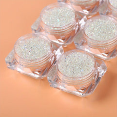 4 Bottle Micro Pixie Beads Gravel Nail Crystals Rhinestones Decorations