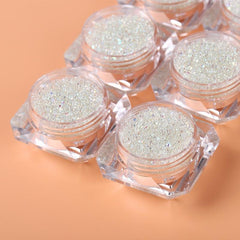 4 Bottle Micro Pixie Beads Gravel Nail Crystals Rhinestones Decorations