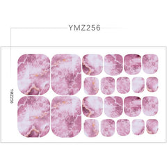 Marble Pattern Toe Nail Wraps Art Stickers for DIY Toe Nails Tip Decoration