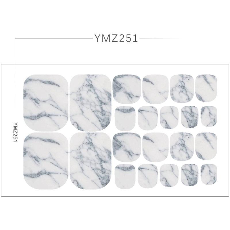 Marble Pattern Toe Nail Wraps Art Stickers for DIY Toe Nails Tip Decoration