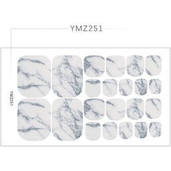 Marble Pattern Toe Nail Wraps Art Stickers for DIY Toe Nails Tip Decoration