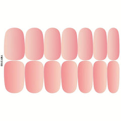 Gradient Nail Polish Strip Solid Gel Nail Sticker Set