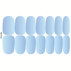 Gradient Nail Polish Strip Solid Gel Nail Sticker Set