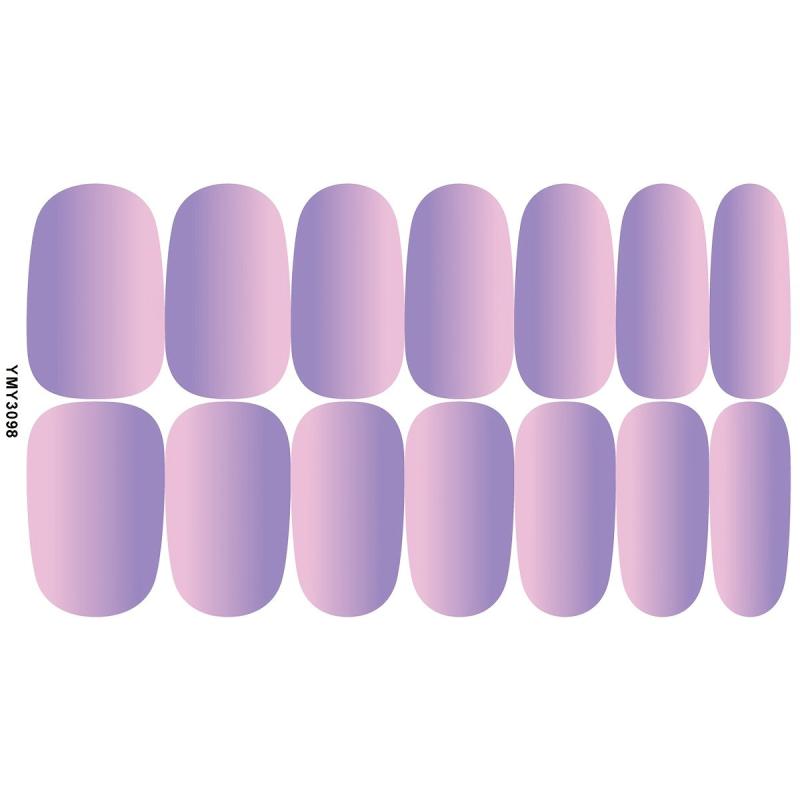 Gradient Nail Polish Strip Solid Gel Nail Sticker Set