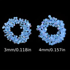 AB Resin Nail Art Rhinestones 15 Colors 3-4mm
