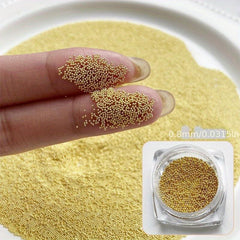 Nail Caviar Beads Golden Silvery Rose Golden Nail Art Metal Mini Beads