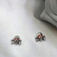 Skull Nail Charms with Rhinestone 3D Alloy Nail Gem