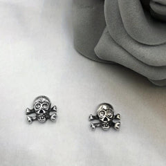 Skull Nail Charms with Rhinestone 3D Alloy Nail Gem