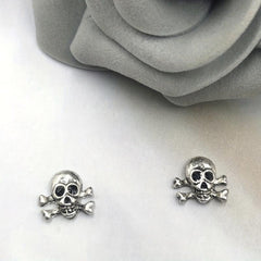 Skull Nail Charms with Rhinestone 3D Alloy Nail Gem