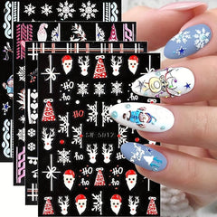 3D Embossed Christmas Nail Art Decals 6 Styles