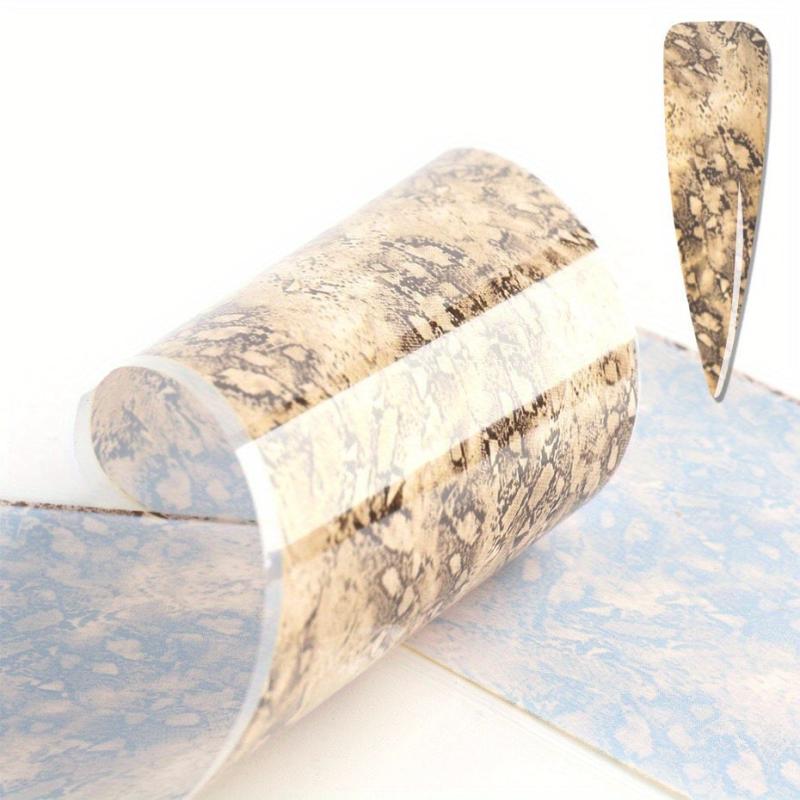Snake Print Nail Foils Leopard Wild Animal Skin Transfer Sticker Slider