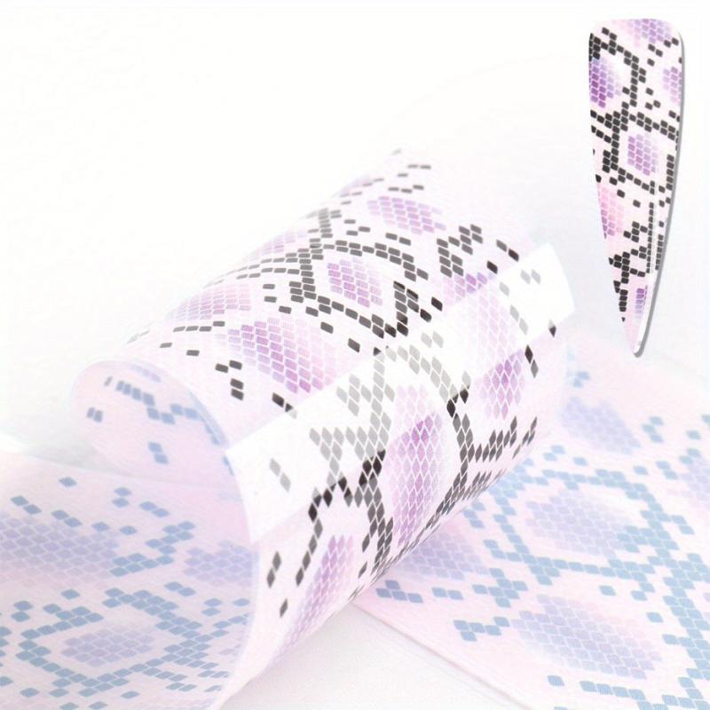 Snake Print Nail Foils Leopard Wild Animal Skin Transfer Sticker Slider
