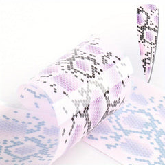 Snake Print Nail Foils Leopard Wild Animal Skin Transfer Sticker Slider