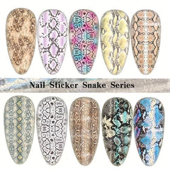 Snake Print Nail Foils Leopard Wild Animal Skin Transfer Sticker Slider
