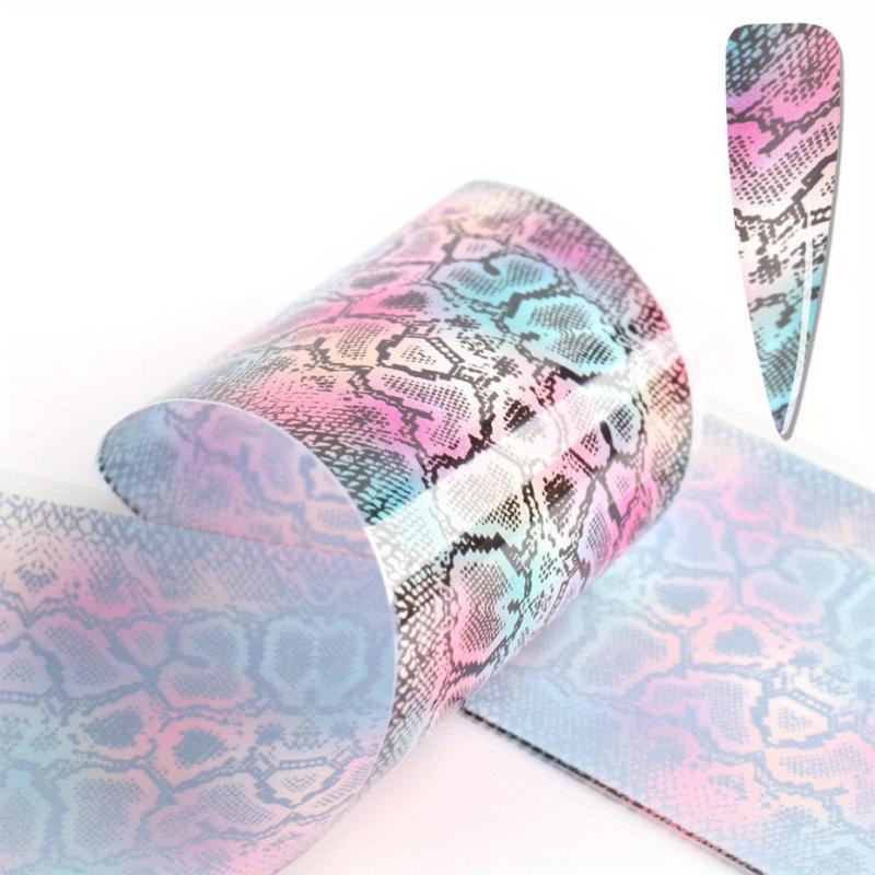 Snake Print Nail Foils Leopard Wild Animal Skin Transfer Sticker Slider