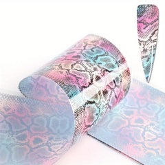 Snake Print Nail Foils Leopard Wild Animal Skin Transfer Sticker Slider