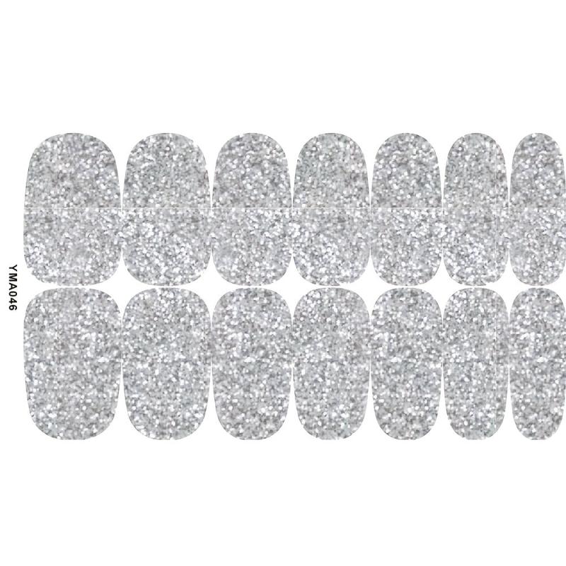 10 Sheets Glitter Nail Polish Stickers Nail Strips Self Adhesive Nail Art Decals