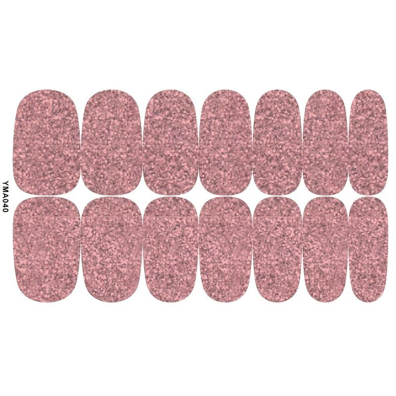 10 Sheets Glitter Nail Polish Stickers Nail Strips Self Adhesive Nail Art Decals