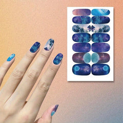 14pcs Stickers Full Wrap Nail Polish Stickers Self Adhesive Nail Decal Strips