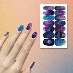 14pcs Stickers Full Wrap Nail Polish Stickers Self Adhesive Nail Decal Strips