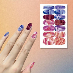 14pcs Stickers Full Wrap Nail Polish Stickers Self Adhesive Nail Decal Strips