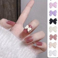 50 pcs 3D Bow Knot Nail Art Charms Mixed Styles for Creative Manicures