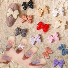 50 pcs 3D Bow Knot Nail Art Charms Mixed Styles for Creative Manicures