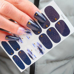 Y2K Green Nail Polish Stickers Self Adhesive Nail Art Decal Strips