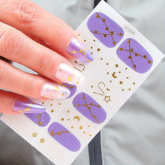 Y2K Green Nail Polish Stickers Self Adhesive Nail Art Decal Strips
