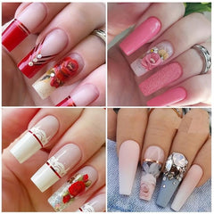 3D Roses Nail Foil Transfer Sticker Decals