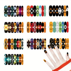 10 Halloween Nail Wraps Stickers Pumpkin Ghost Nail Art Decals