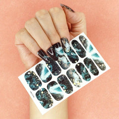 Marble Texture Nail Polish Stickers for Daily Wear