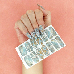Marble Texture Nail Polish Stickers for Daily Wear