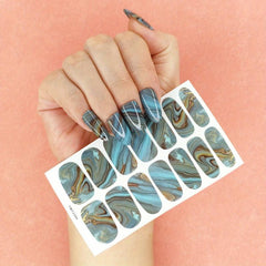 Marble Texture Nail Polish Stickers for Daily Wear
