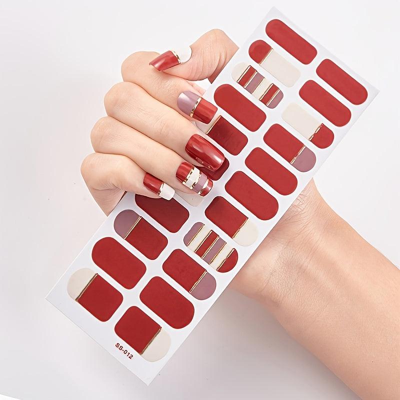 Glitter Waterproof Nail Stickers Shining Nail Art Decor