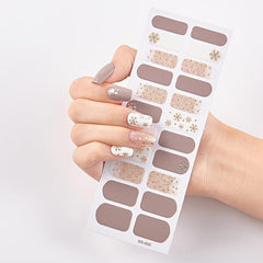 Glitter Waterproof Nail Stickers Shining Nail Art Decor